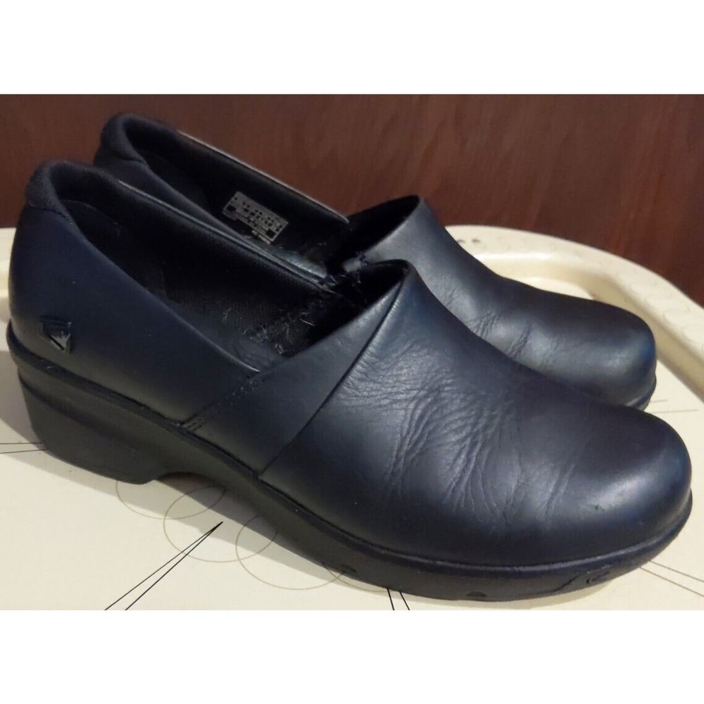 Keen Black Leather Slip-On Mules
